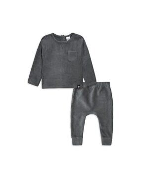 Modern Moments by Gerber Long Sleeve Velour Top and Pant Outfit‎ Set